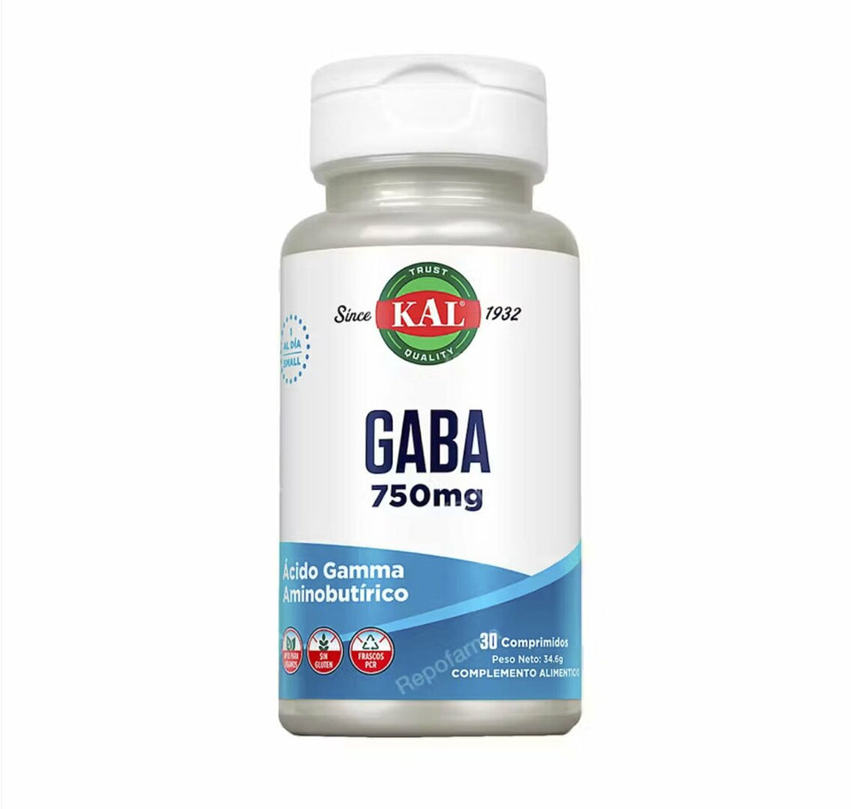 GABA 750 mg – 90 comprimés – Solaray / KAL