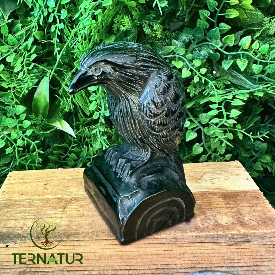 Corbeau en Obsidienne Noire