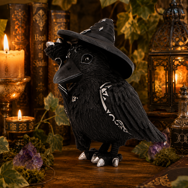 Statuette Corbeau Sorcier Mystique