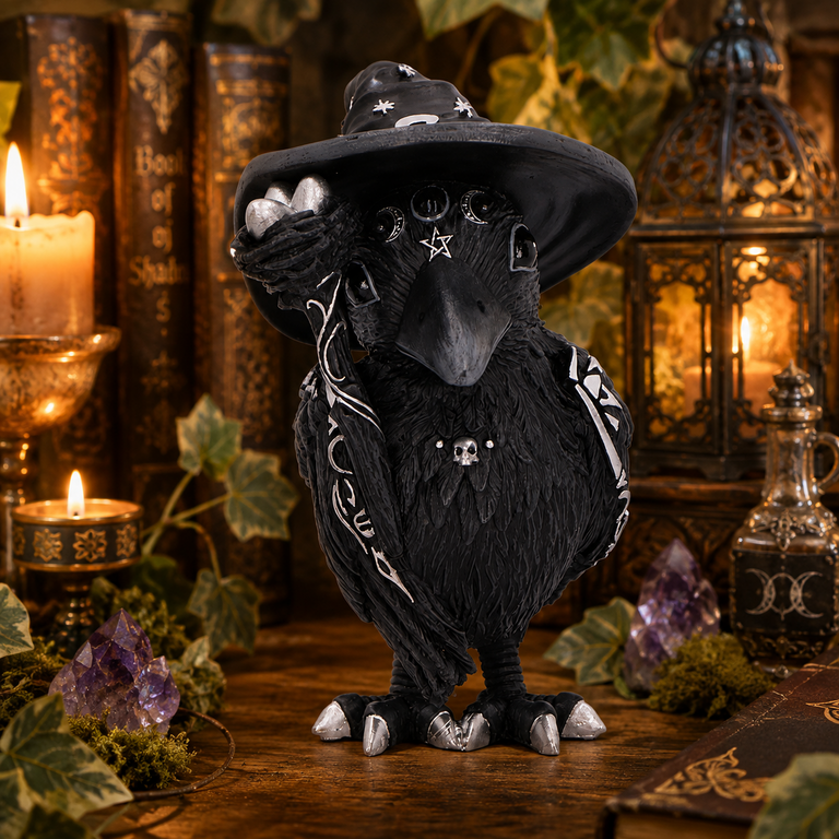Statuette Corbeau Sorcier Mystique
