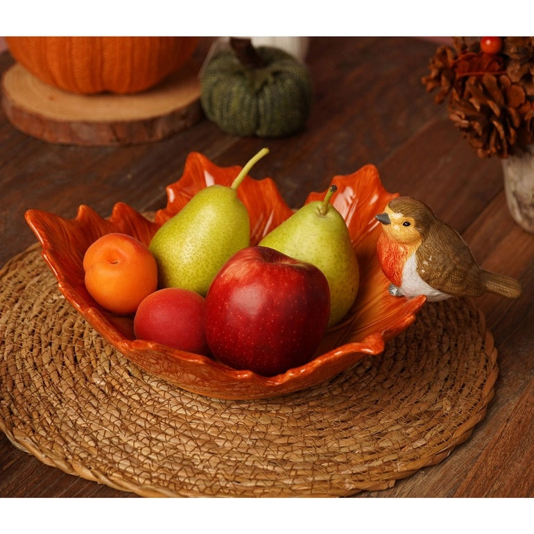 Coupelle Rouge-gorge sur feuille – Country Living