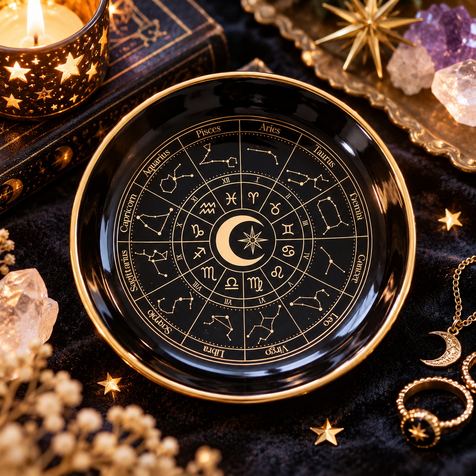 Coupelle à bijoux Roue Astrologique