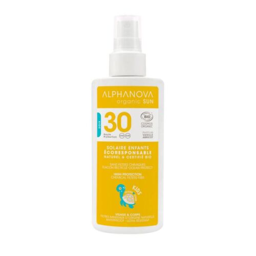 Spray Crème Solaire Enfant Certifiée BIO SPF 30