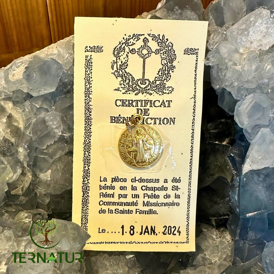 Médaille Saint Benoît - plaqué or