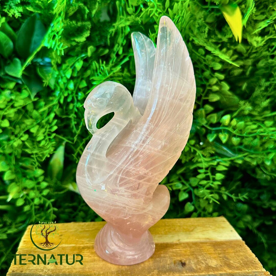 Cygne en Quartz Rose