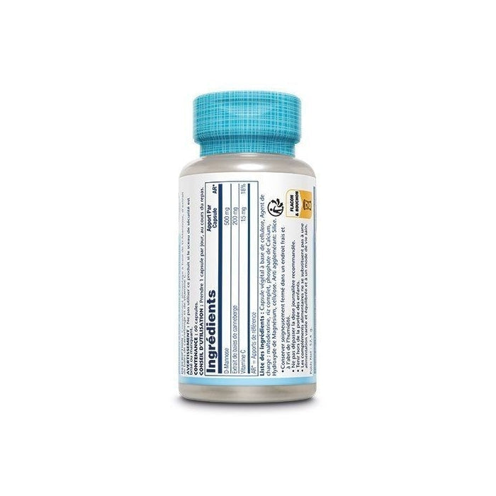 D-Mannose + CranActin® – 60 capsules végétales – Solaray