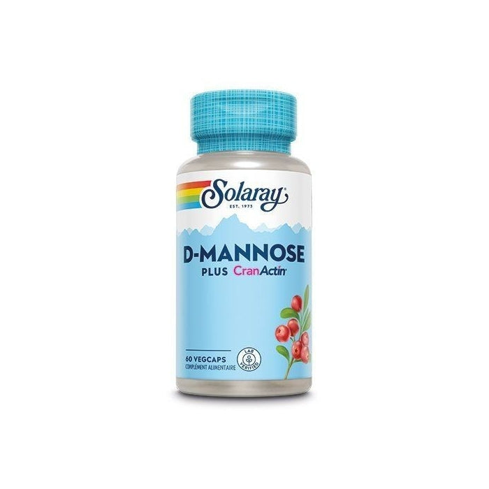 D-Mannose + CranActin® – 60 capsules végétales – Solaray