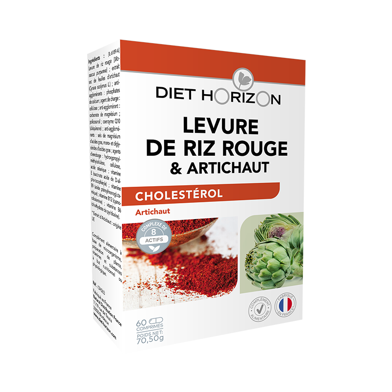 Levure de Riz Rouge & Artichaut - 60 comprimés
