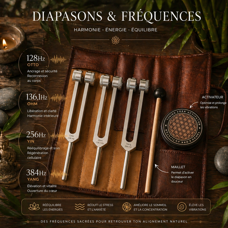 Coffret de Diapasons – Harmonie & Fréquences Sacrées