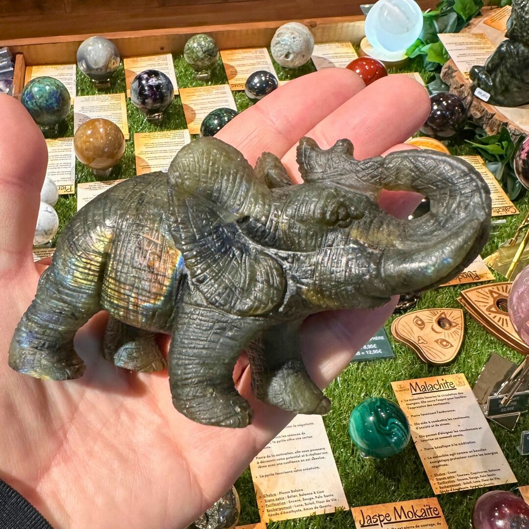 Éléphant en Labradorite