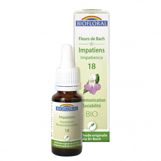 Fleurs de Bach Impatiens/Impatience 18 - Compte-gouttes - 20ml
