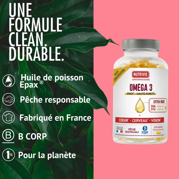 Oméga 3 EPAX - 120 capsules - Nutrivie