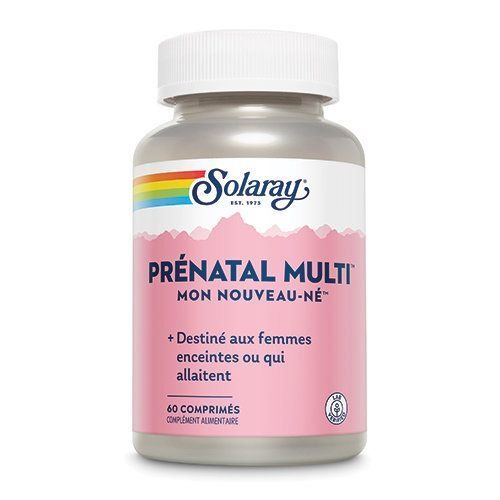 Prénatal Multi™ Mon Nouveau-Né™ – 60 comprimés – Solaray