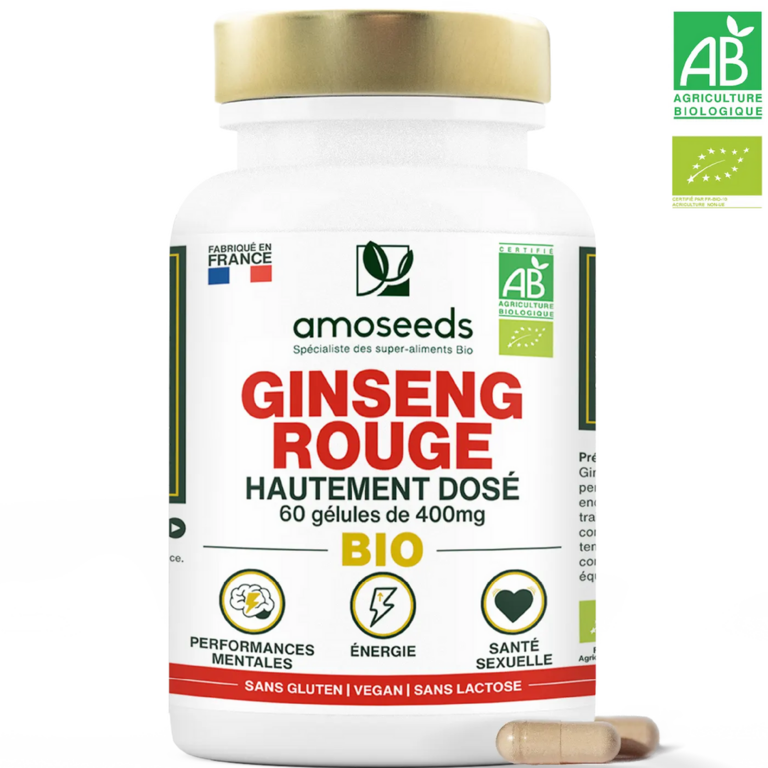 Ginseng Rouge BIO - Hautement Dosé - 60 Comprimés