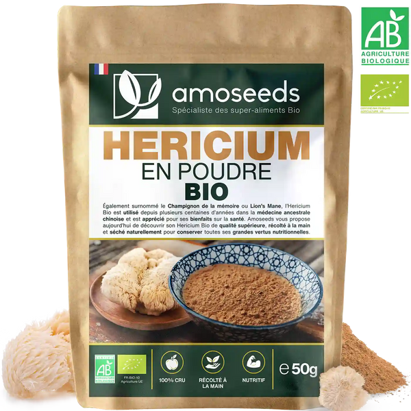 Héricium en poudre Bio - 50gr