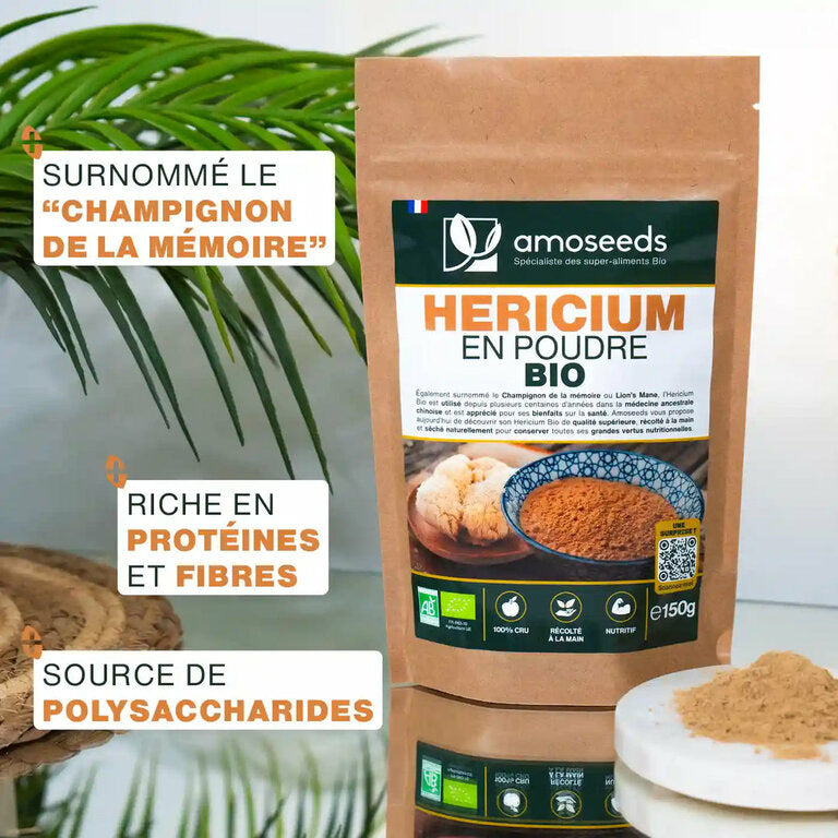 Héricium en poudre Bio - 50gr
