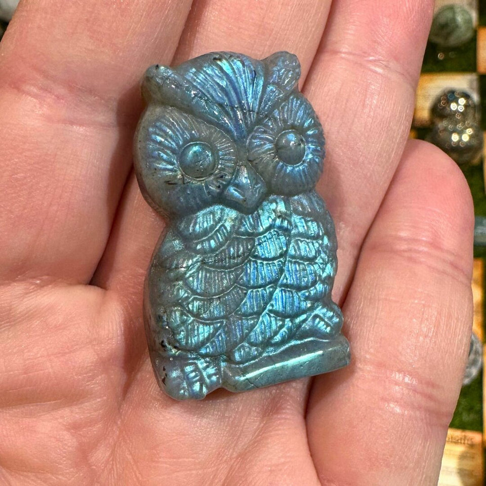 Hibou en Labradorite