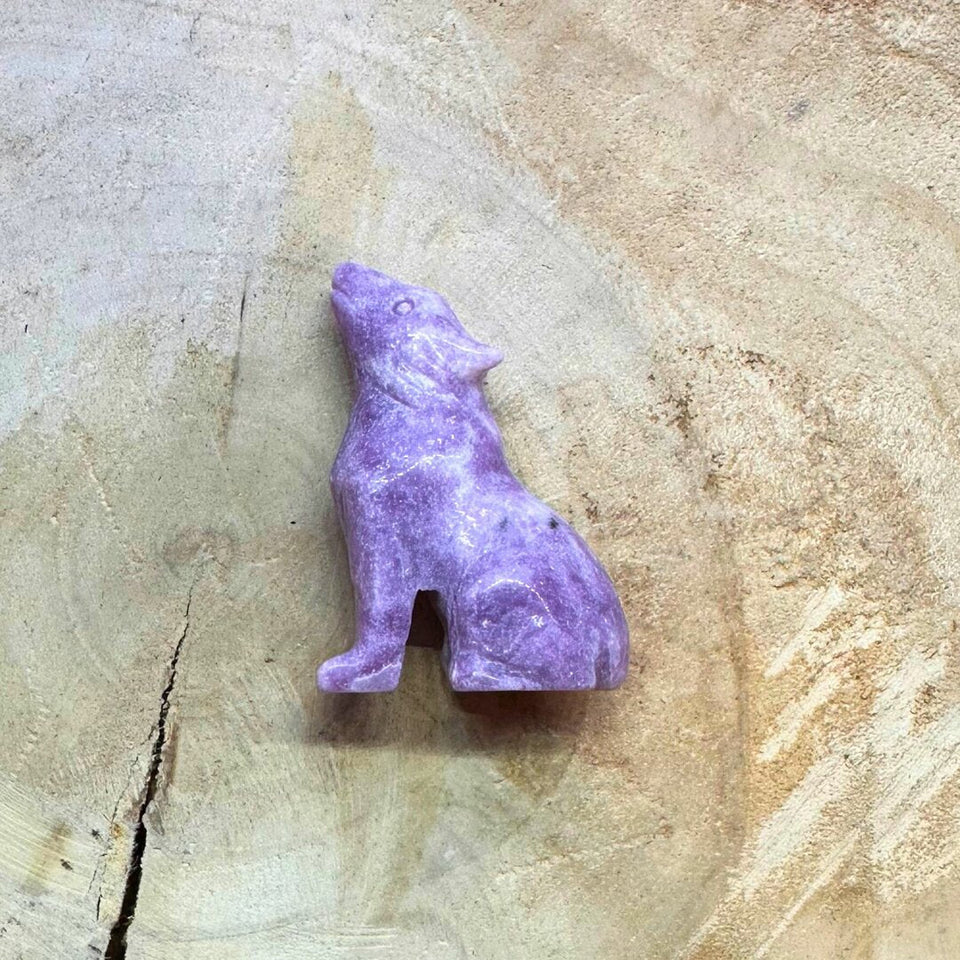 Loup en Lépidolite