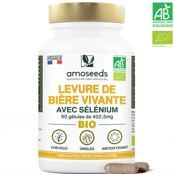 Levure de Bière vivante bio - 90 gélules