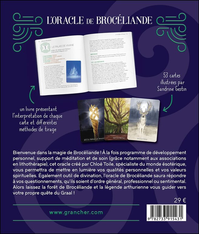 L'Oracle de Brocéliande - Le livre & le jeu de 53 cartes