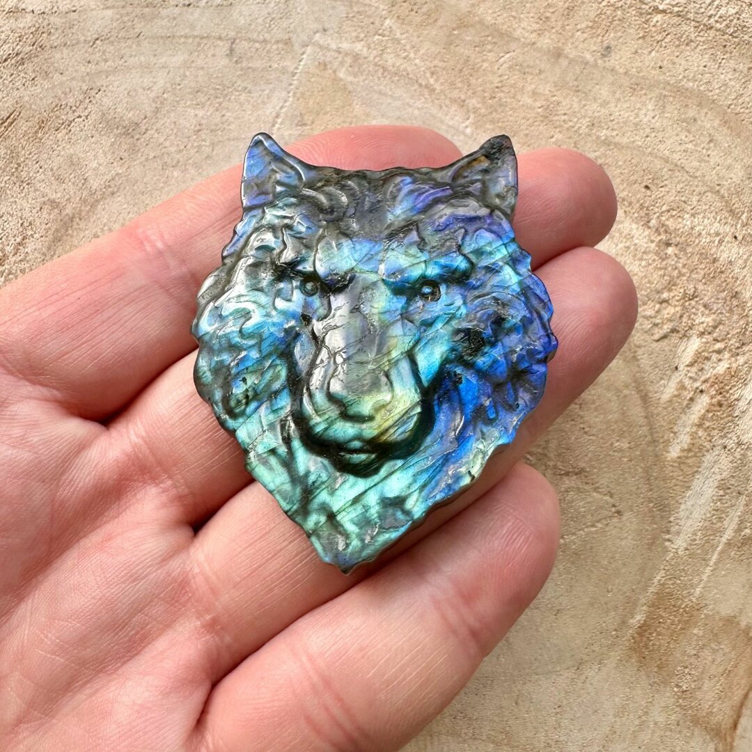 Loup en Labradorite