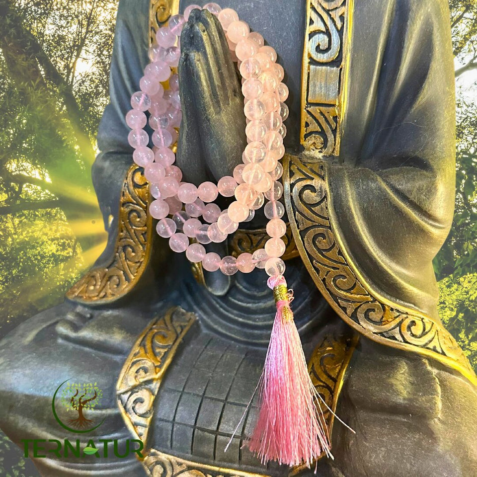 Mala en Quartz Rose - 108 perles 7mm