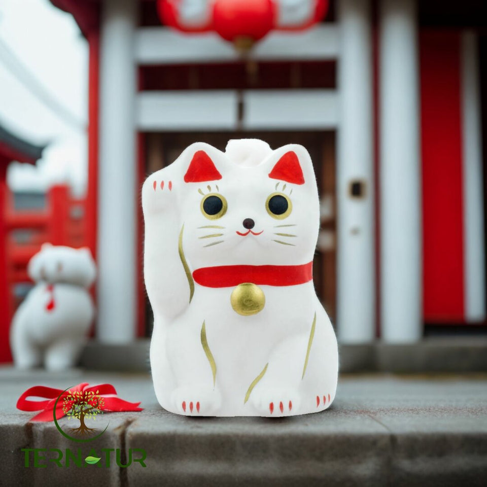 Chat Porte-bonheur Maneki Neko Shiro Blanc