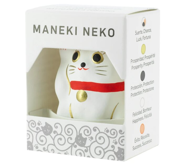 Chat Porte-bonheur Maneki Neko Shiro Blanc