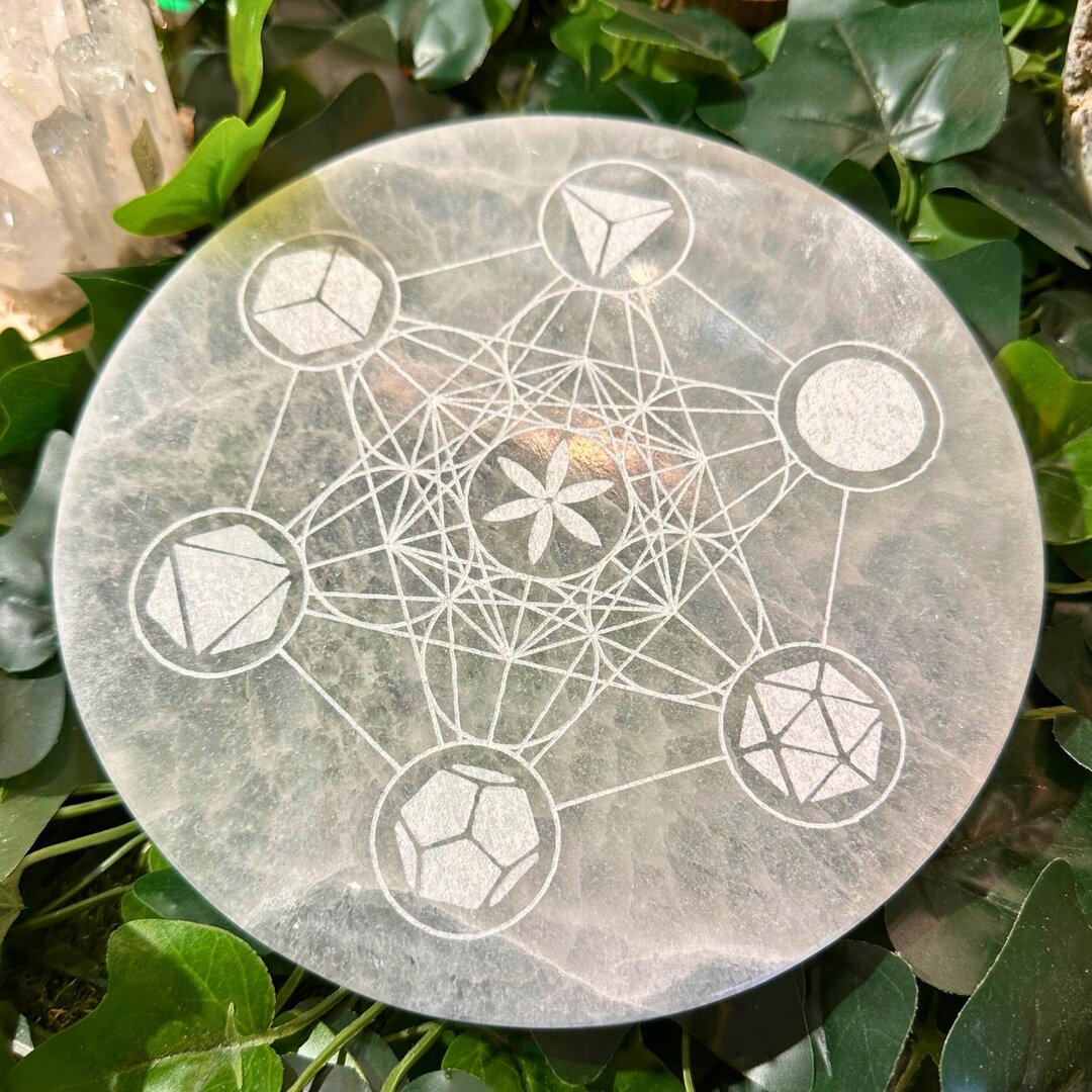 Métatron gravé sur plaque de Sélénite