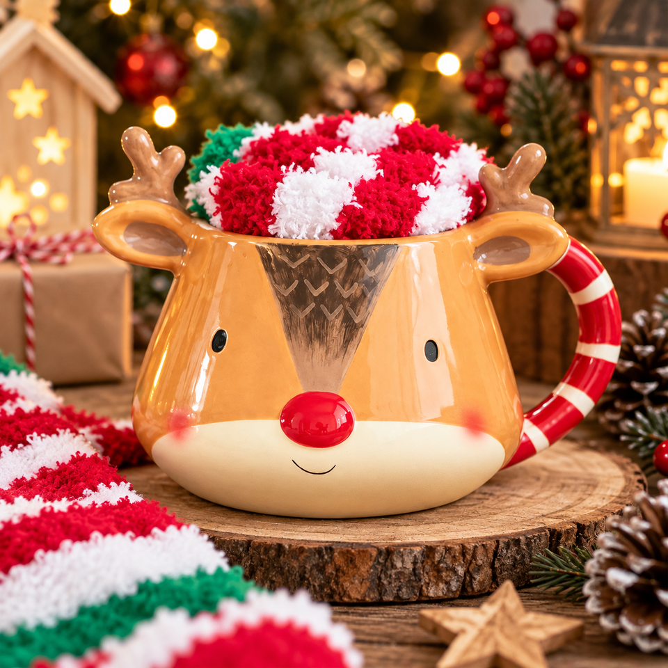 Ensemble Tasse & Chaussettes de Noël – Renne