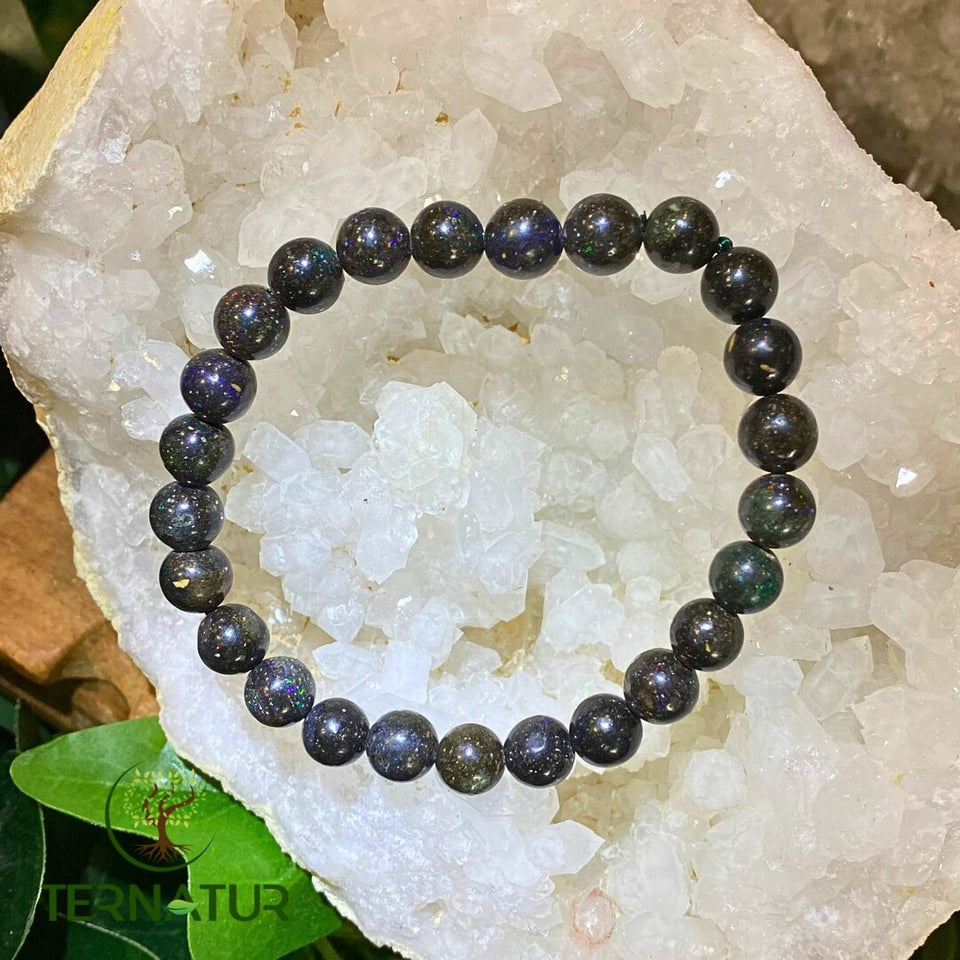 Bracelet Opale Noire A - 7mm