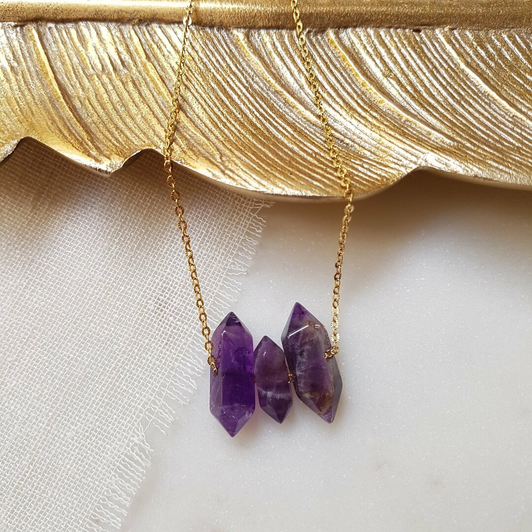 Pendentif Améthyste double pointe