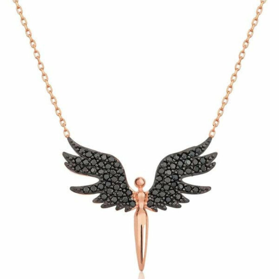 Pendentif Ange - Spinelle Noire