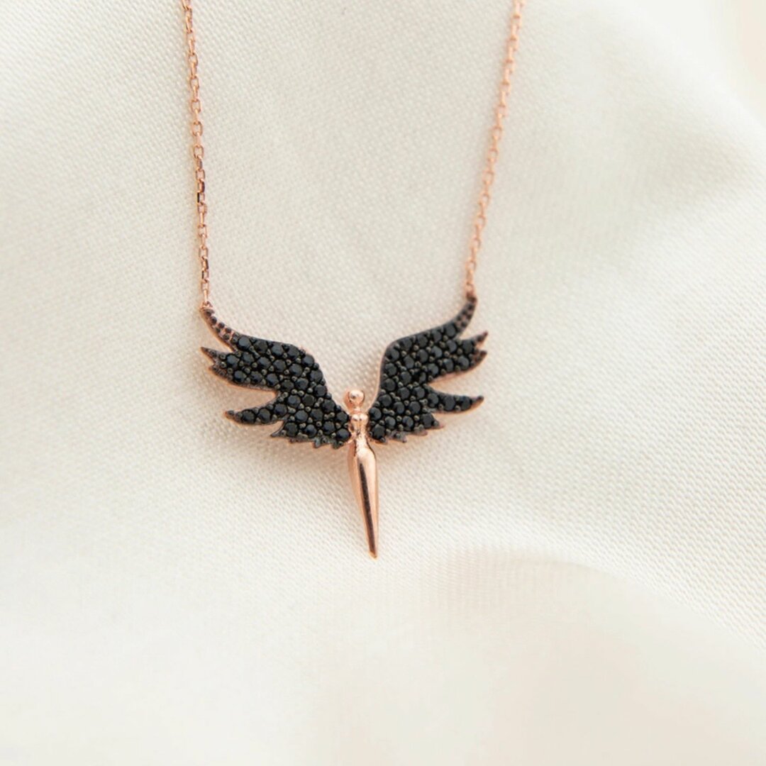 Pendentif Ange - Spinelle Noire