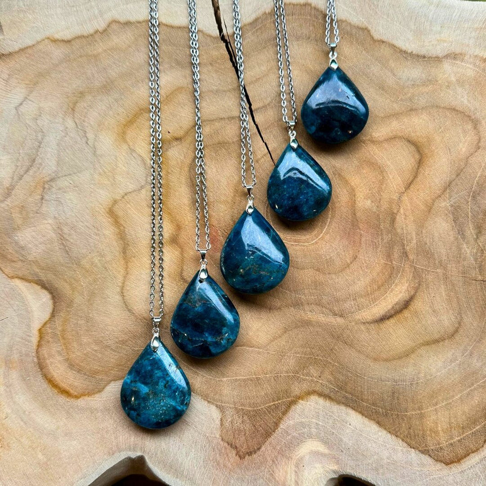Pendentif Apatite Bleue