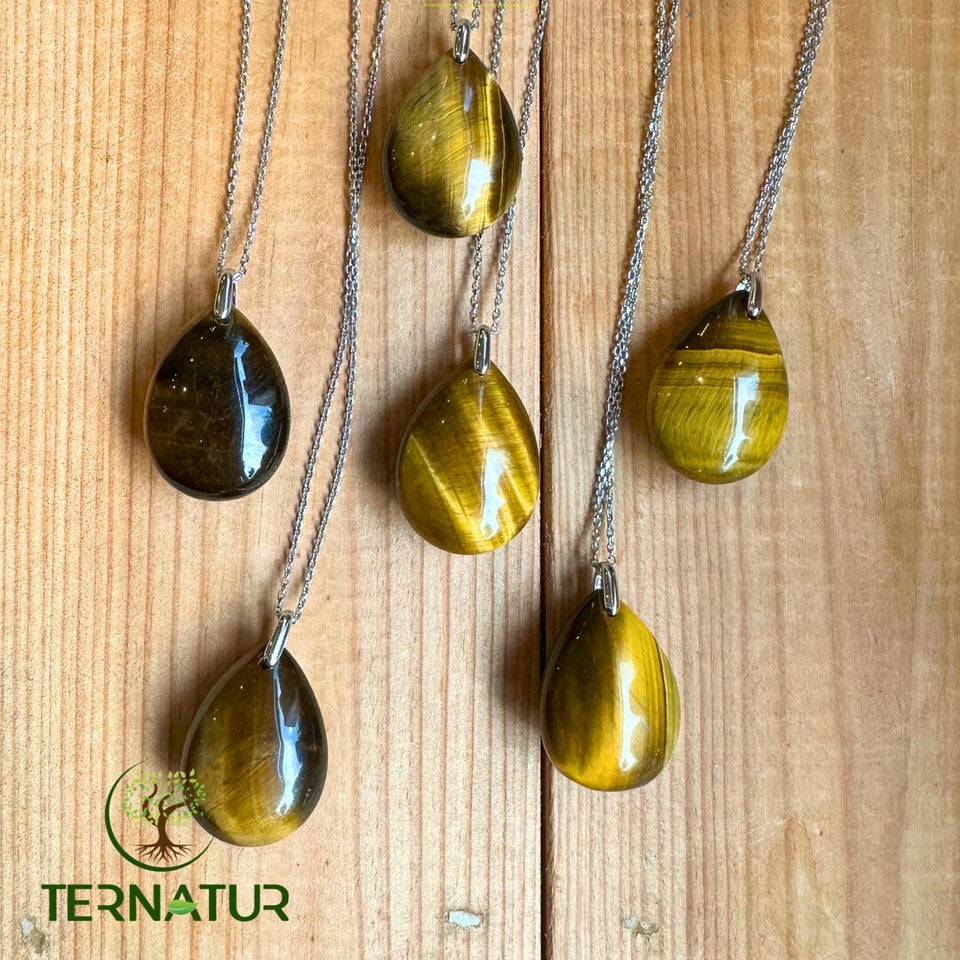 Pendentif en Oeil de Tigre goutte