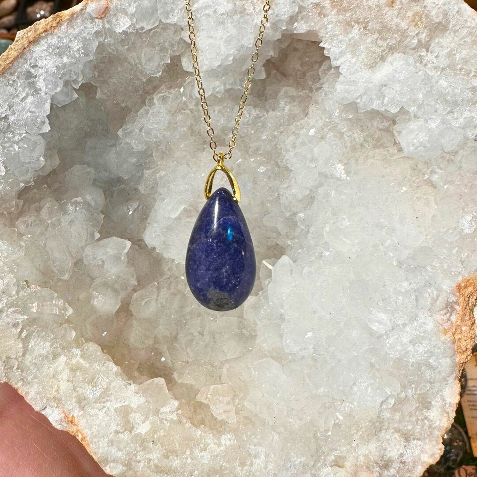 Pendentif Goutte Sodalite