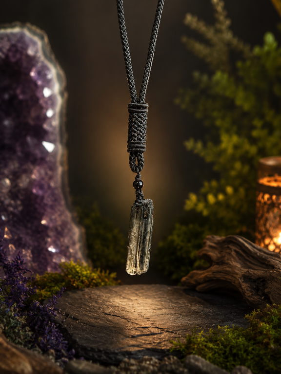 Pendentif Protection en Tourmaline Noire Brute