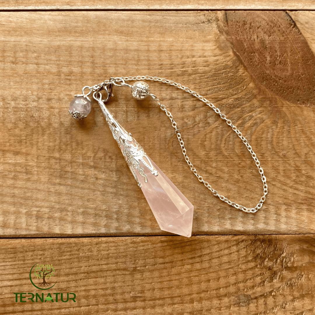 Pendule Divinatoire en Quartz Rose
