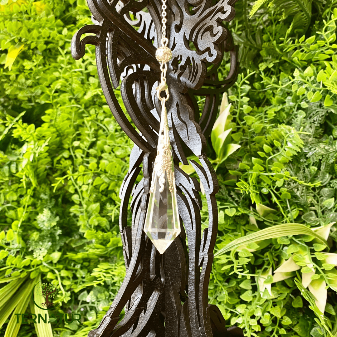 Pendule Divinatoire en Cristal de Roche
