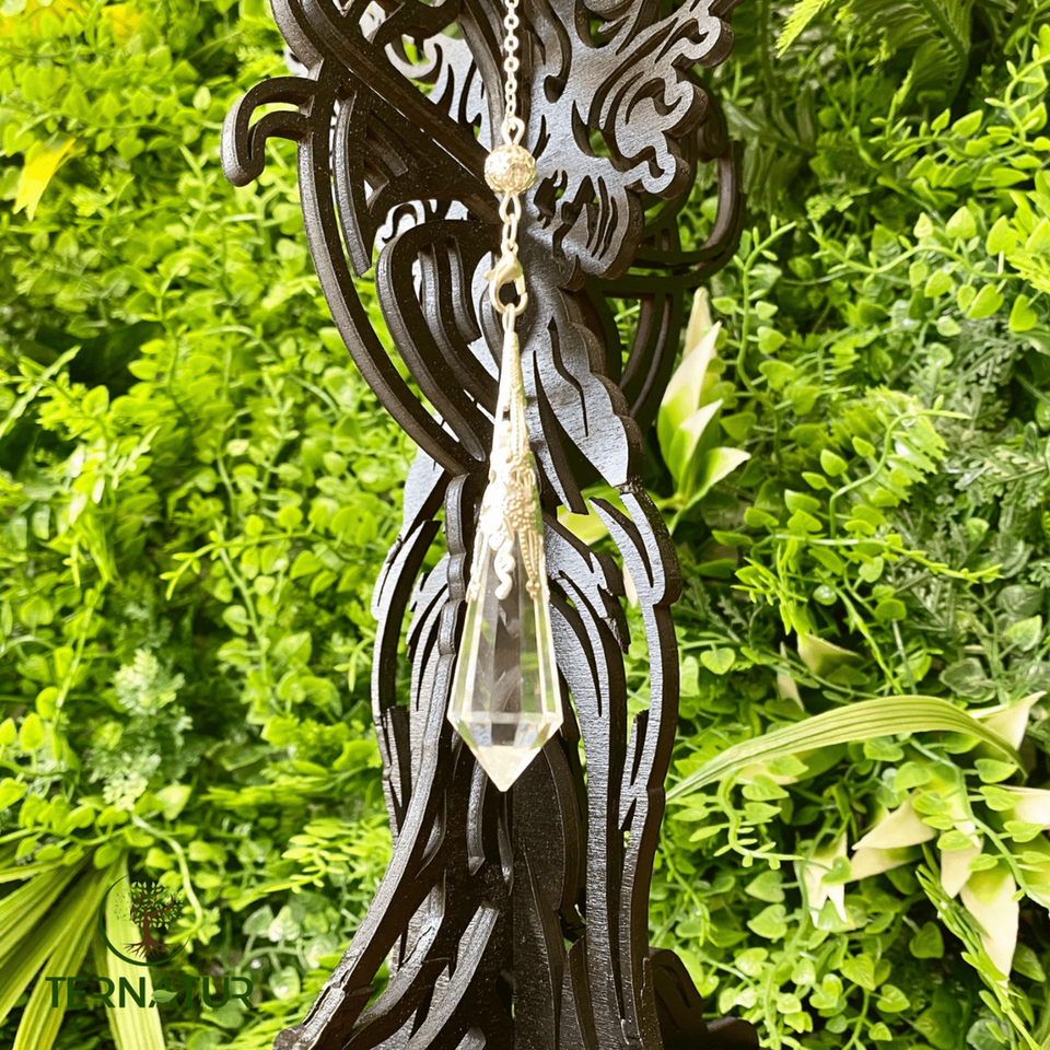 Pendule Divinatoire en Cristal de Roche