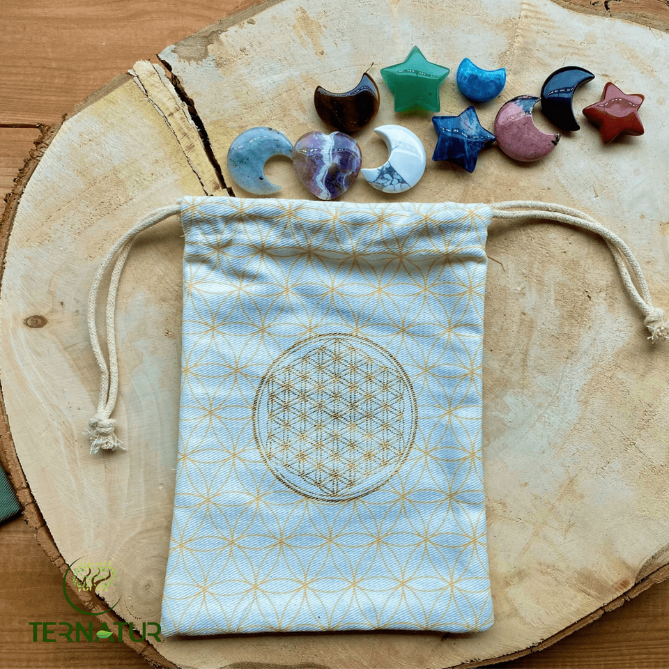 Pochette Fleur de Vie - Tarots, Oracles, Bijoux & Cristaux