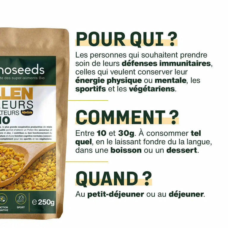 Pollen de fleurs Bio 250gr - Amoseeds