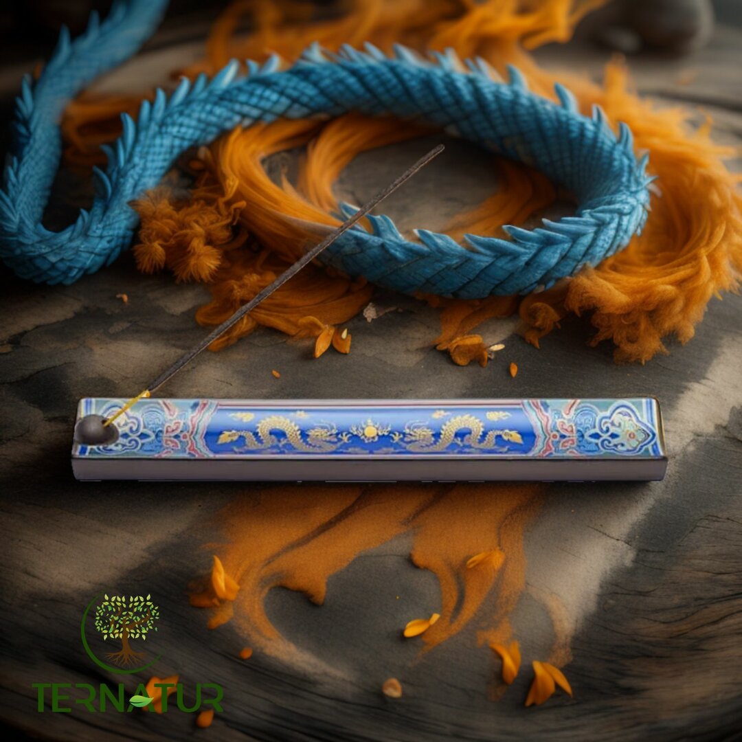Porte Encens Dragon en Céramique