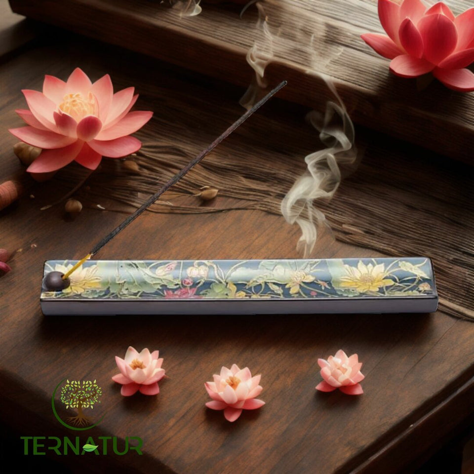Porte Encens Lotus en Céramique
