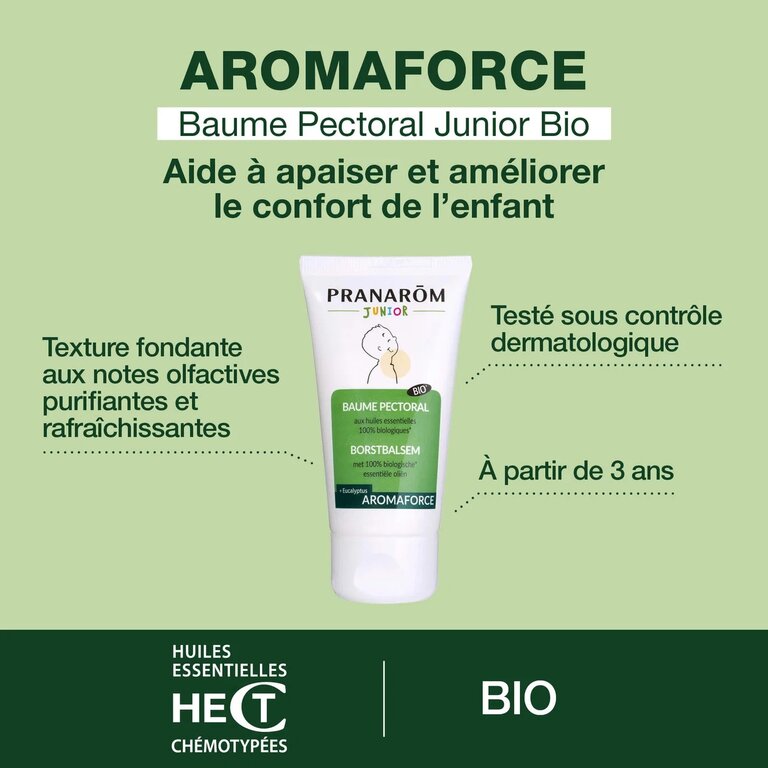 Baume Pectoral Junior BIO – 50 ml – Pranarôm
