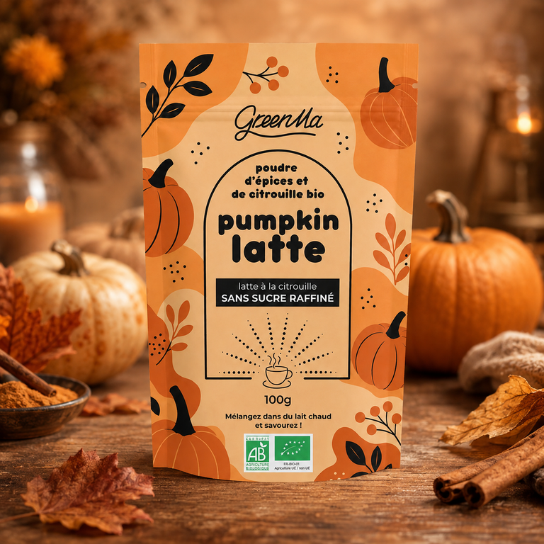 Pumpkin Latte Bio – Préparation Instantanée – 100 g