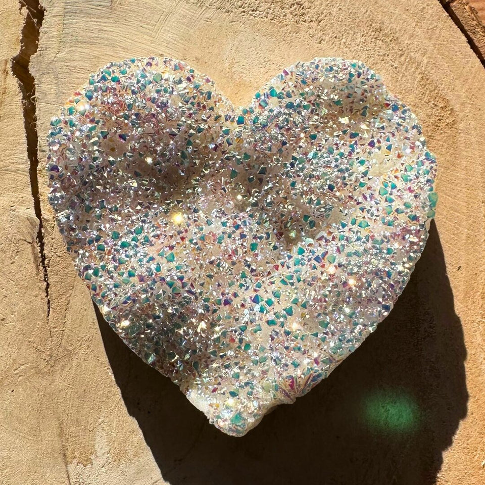 Coeur Quartz Aura Brut