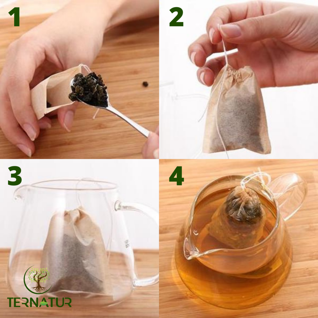100 sachets de thé jetable papier biodégradable