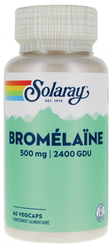 Bromélaïne 500mg - 60 capsules végétales - Solaray
